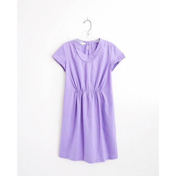 Claudie Pierlot Purple Cotton Short Sleeve Dress S
